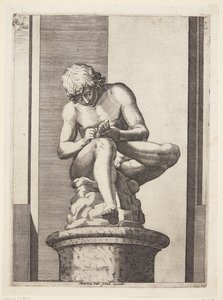 Boy Pulling a Thorn from His Foot (Spinario) by Diana Scultori