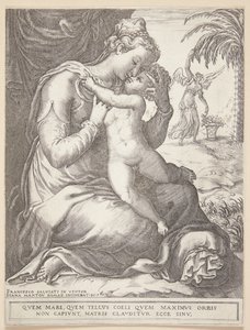 Virgin Mary with Child by Diana Scultori