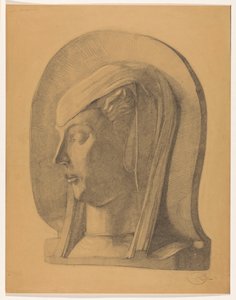 Head of a Veiled Woman by Dick Ket (signed by artist)