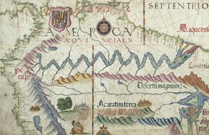 Northern South America, detail from a world atlas, 1565 by Diego Homem