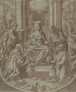 The Adoration of the Magi (Cartoon for an Embroidery) by Diego Lopez de Escuriaz.