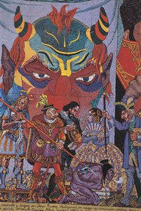 Close-up of a Painting, Insurgentes Theatre, Mexico City, Mexico by Diego Rivera