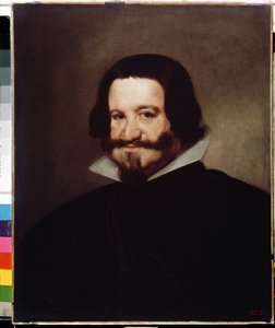 Portrait of the Count Duke of Olivares. Gaspar de Guzman y Pimentel, Count of Olivares and Duke of Sanlucar la Mayor, Spanish royal minister and favorite. Painting by Diego Velazquez