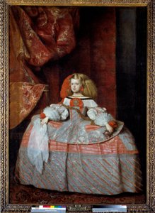 Portrait of the Infanta Margarita of Austria (1651-1673), daughter of Philip IV by Diego Velasquez (circa 1659). Dim. 2,12x1,47m. Madrid, Prado Museum