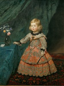 The Infanta Margarita Teresa in a pink dress by Diego Rodriguez de Silva y Velazquez