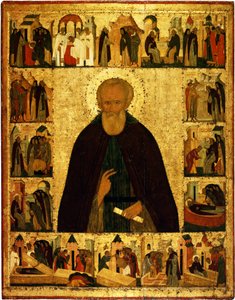 Saint Dmitry Prilutsky with scenes from his life
