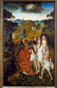 The Path to Heaven or the Ascension of the Elect. Painting on wood by Dirck Bouts the Elder (1410-1475)