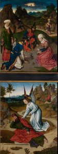 The Gathering of the Manna and Elijah in the Desert, from the Altarpiece of the Holy Sacrament by Dirck Bouts