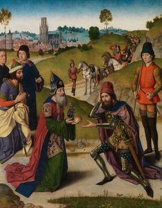 (Detail) The Meeting of Abraham and Melchizedek from the Altarpiece of the Holy Sacrament
