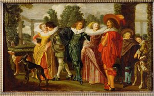 Stroll in the Garden by Dirck Hals