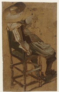 Seated Man with Sword by Dirck Hals