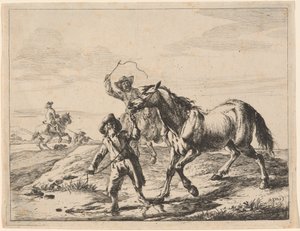 A Boy Taking a Horse to Drink