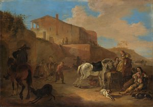 The Hunting Party by Dirck Stoop