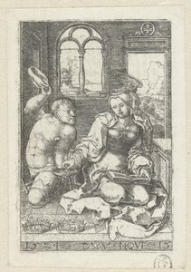 Saint Elizabeth of Hungary Giving Alms to a Cripple by Dirck Vellert