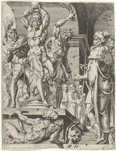 Scourging of Christ (Fall and Redemption of Humanity through the Life and Passion of Christ) by Dirck Volckertsz. Coornhert (attributed to)