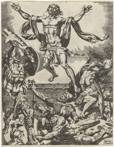 Resurrection of Christ (Fall and Redemption of Mankind through the Life and Passion of Christ) by Dirck Volckertsz. Coornhert (attributed to)