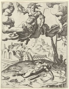 Faith Overcomes Sensual Love (Triumphs of Petrarch) by Dirck Volckertsz. Coornhert (possibly)
