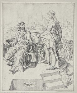 Christ and the Samaritan Woman by Dirck Volckertsz. Coornhert
