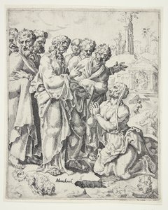 Christ and the Woman of Canaan by Dirck Volckertsz. Coornhert