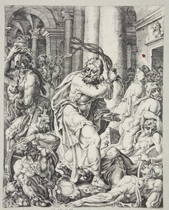 Christ Driving the Moneychangers from the Temple by Dirck Volckertsz. Coornhert