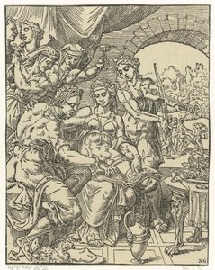 The Prodigal Son Wastes His Money by Dirck Volckertsz. Coornhert