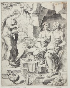 Lot and His Daughters by Dirck Volckertsz. Coornhert
