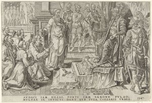 Submission of Six German Cities, 1547 (Victories of Charles V) by Dirck Volckertsz. Coornhert