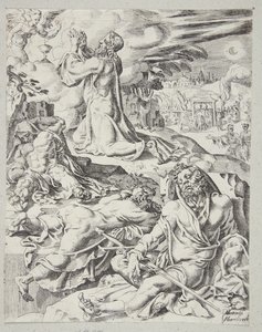 The Agony in the Garden by Dirck Volckertsz. Coornhert