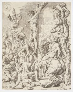 The Death of Christ on the Cross by Dirck Volckertsz. Coornhert