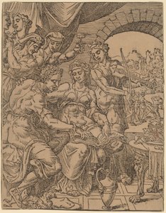 The Prodigal Son Squandering His Inheritance on Harlots