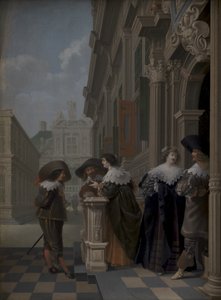 Conversation Outside a Palace by Dirck van Delen