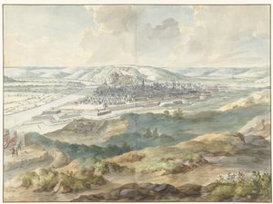 View of Namur from the East during the Siege of 1695 by Dirk Maas