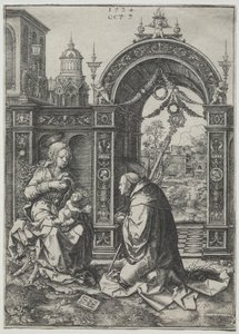The Vision of St. Bernard, 1524 by Dirk Vellert