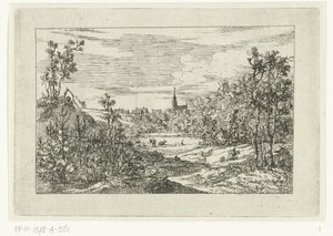 Dune Landscape and View of Houses and Church of Scheveningen