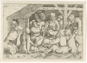 Beggars at a Meal in a Hut by Dirk van Hoogstraten