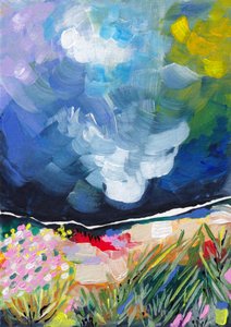 Vibrant Abstract Field Sky