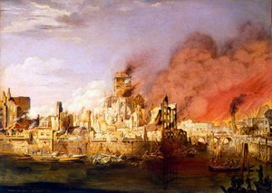 The Great Fire of Hamburg on 5th May 1842 by Ditlev Martens