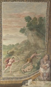 Apollo Killing the Cyclops Fresco from Villa Aldobrandini by Domenichino