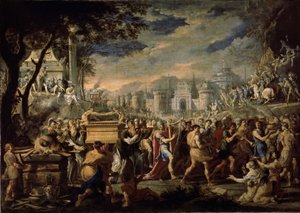 King David bearing the Ark of the Covenant into Jerusalem by Domenico Gargiulo