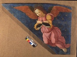 Angel (detail) by Domenico (workshop) Ghirlandaio