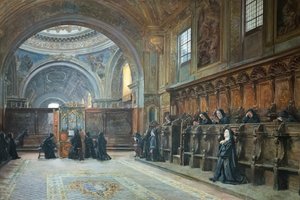 The Choir of the Church of Saint Mary Donnaregina Nuova by Domenico Battaglia