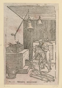 The Casting of Bells and Cannons. From the series "De re metallica".