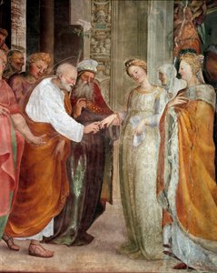 The Wedding of the Virgin (detail) by Domenico Beccafumi