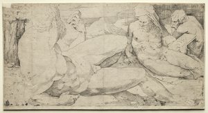 Three Male Nudes by Domenico Beccafumi