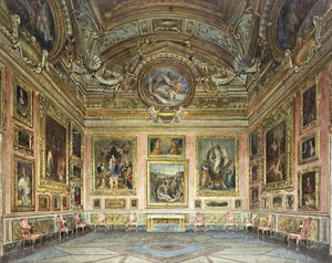 Interiors of the Palazzo Pitti, Florence: The Sala di Saturno with Perugino