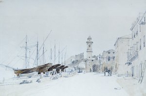 View of Weapons at Taggia, ca 1860 by Domenico Cambiaso