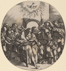 The Descent of the Holy Spirit by Domenico Campagnola