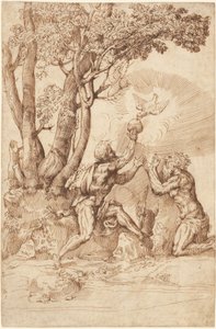 The Hermit Saints Paul and Anthony Receiving Bread from a Dove