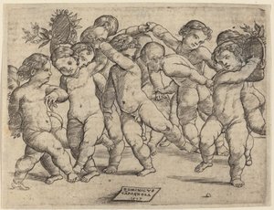 Twelve Children Dancing by Domenico Campagnola