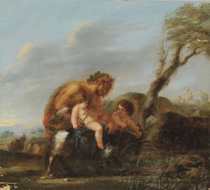 Satyr with Two Cherubs